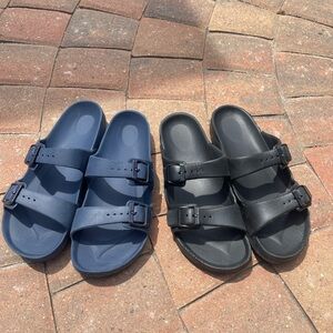 Boy's Navy Blue & Black 2 Buckle Summer Sandals Size 6 Lot